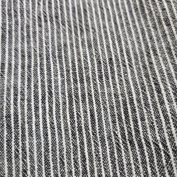 LOFT Women S Linen Blend High Rise Striped Pleated Straight Leg Pants - Picture 5 of 13